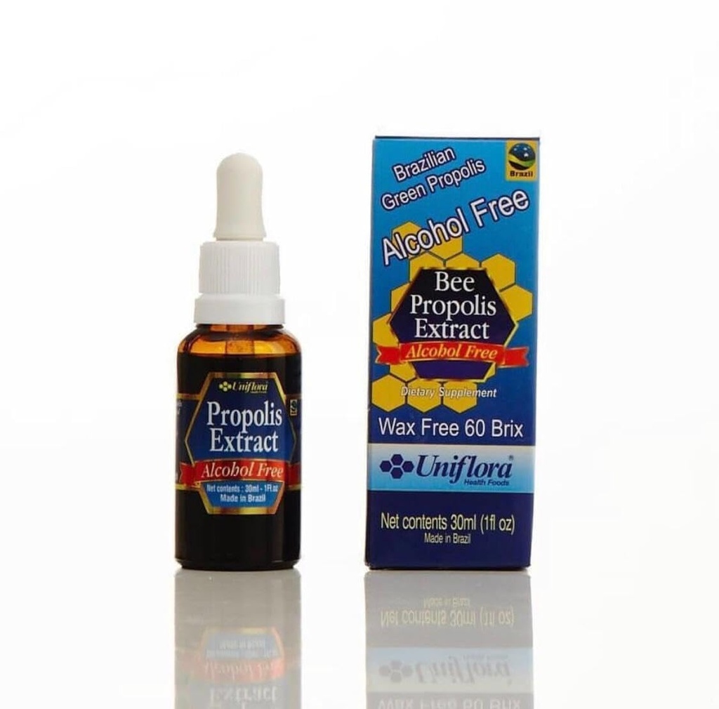 Uniflora Brazilian Green Bee Propolis - 60 Brix - Alcohol- Free Liquid Extract - 30ml Bottles (Paket 6)