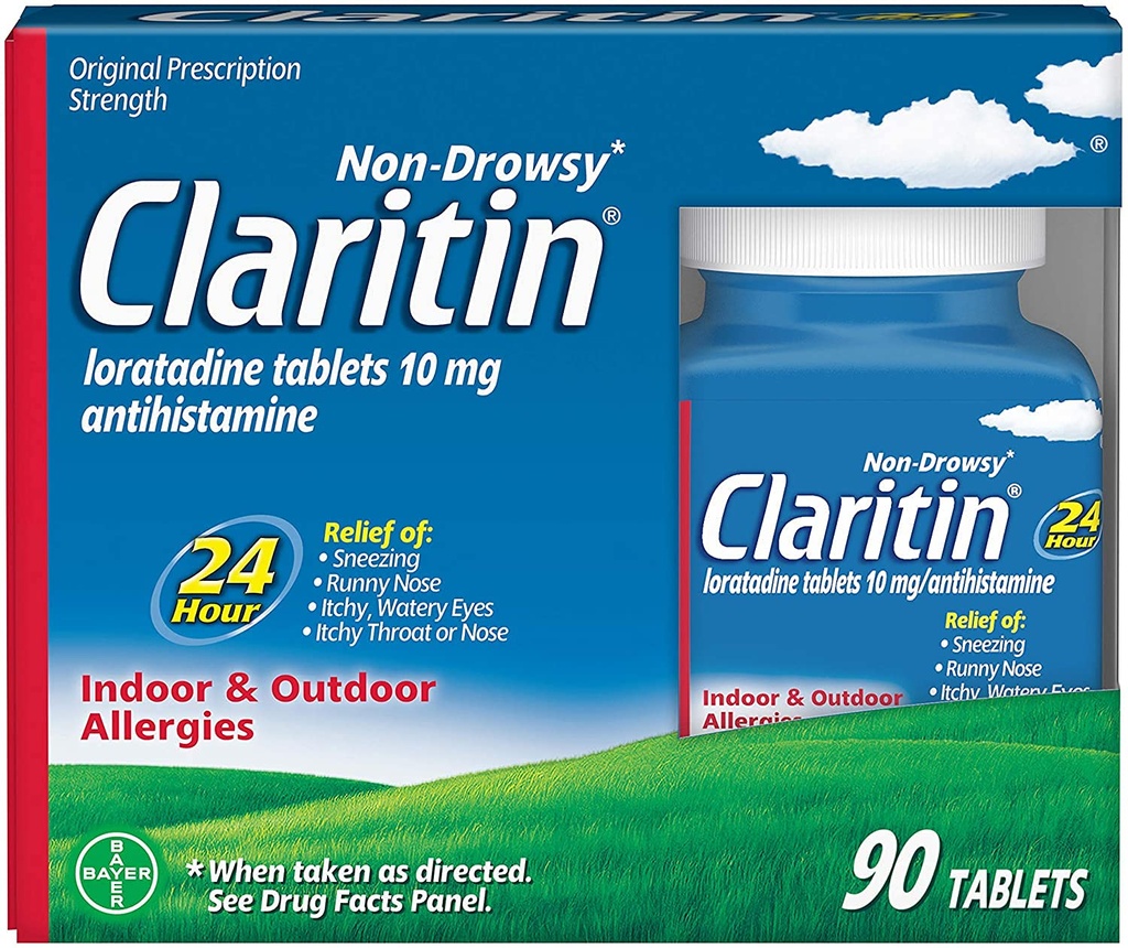 Claritin Indoor & Outdoor Allergy Relief, 90-Tablet