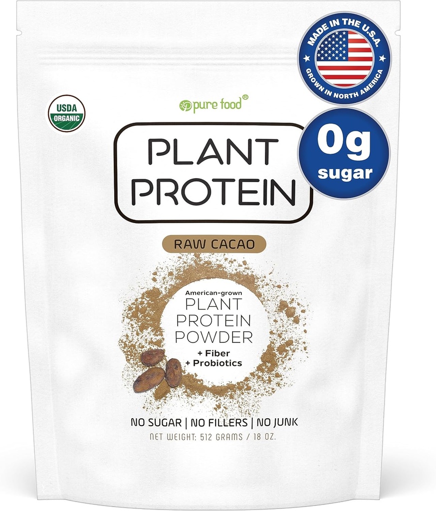 Makanan Murni: Tanaman Powder Protein berbasis dengan Prolectica 124; Organik, Clean, All Natural, Vegan, Vegetarian, Seluruh Suppfood Nutration Suplemen dengan No Addonist 124; Keto (Coklat)
