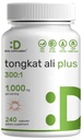 Tonkat Ali Extract 300: 1 with Horny Goat Weed 1.100mg - Indonesia Longjack Eurycoma Longifolia Root - Ekstra Kekuatan Herbal Suplemen Energi