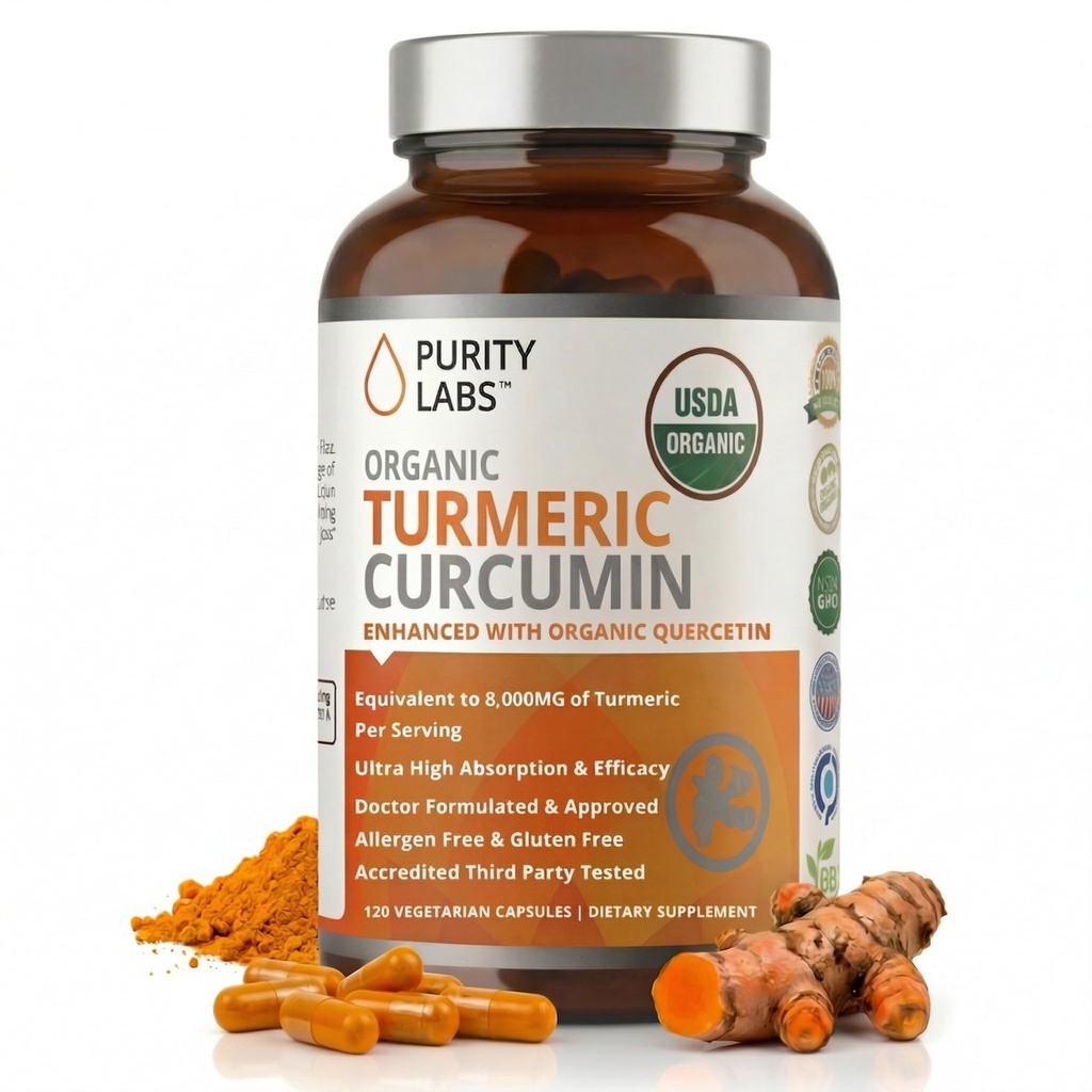 Suplemen Curcumin Turmeric Lab Kemurnian dengan Piperine 2.250 MG / Serving 124; 95% Curcuminoid Turmeric Suplemen Antiokidant Gabungan Pain Relief, Muscle & Brain Dukungan 124; Nun-GMO - 120 Capsules