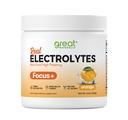Fokus + Orange Nootropic Electrolyte: Dukungan Hidration & Brain untuk Enhancement Cognitive, Memory, Concentration - Citicoline, Organic Caffeine, Metil B12 - dibuat di USA