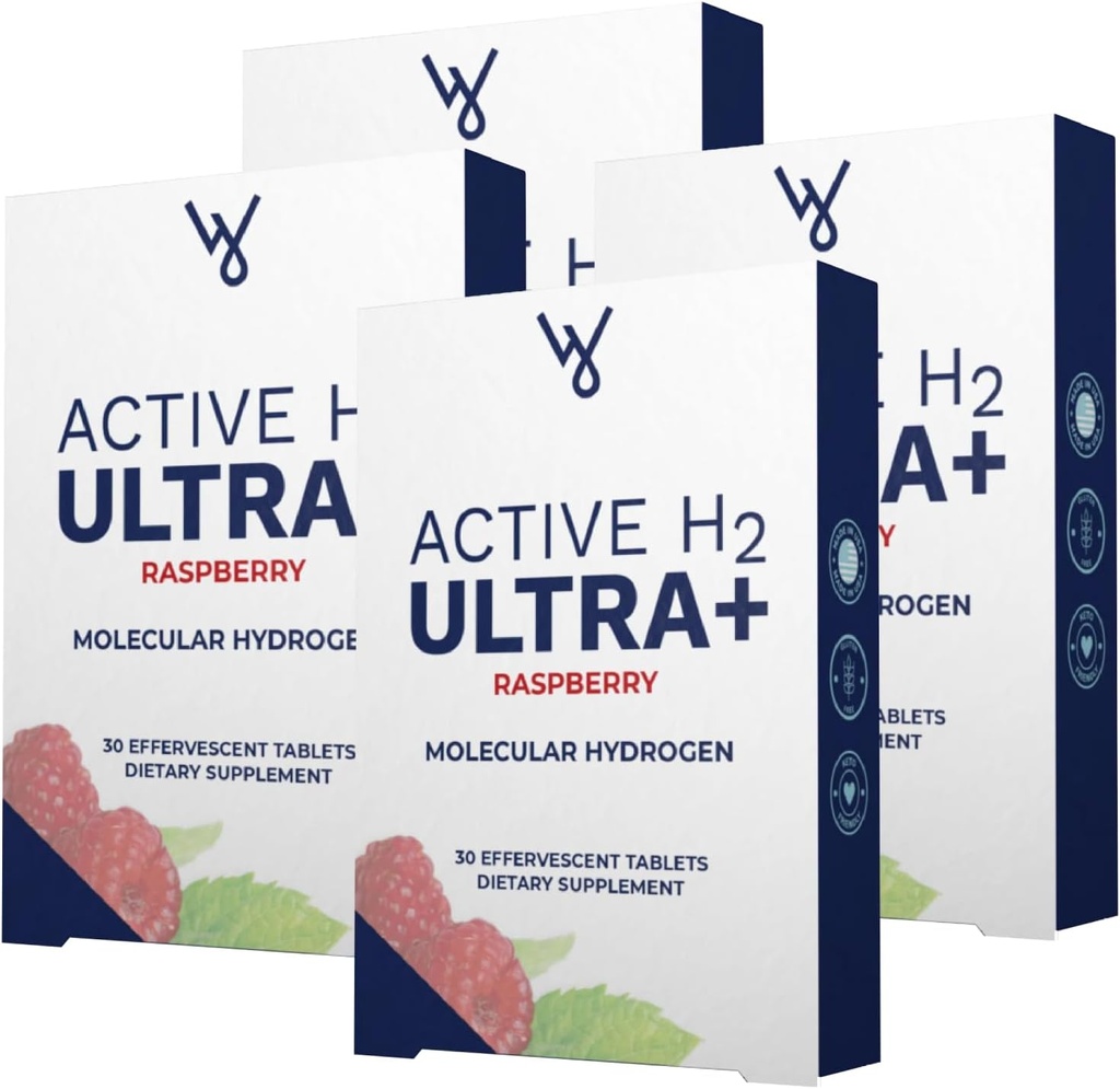 H2 Ultra + Hydrogen aktif Tablet Air, Raspberry Alam. Optimasi Kesehatan, Dukungan Kebal, dan Keseimbangan Antioksidan dengan Manfaat Molekular Hydrogen 240 Hamba
