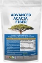 Advanced Acacia Fiber Powder Bundle 2.5 Ibs (40oz) Soluble Fiber Leaky Repair Powder + Organic Sodium Bicarline Supplemen Alkalinity 2LB