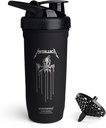 Smartshake Rockband Reforce Slainless Steel Protein Shaker Bottle 900 ml 124; 30 oz - Leakproof Screw on Lid - BPA Free - Non Insulated - Unisex (Metallica, Scary Guy Logo)