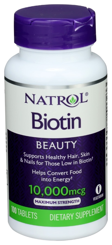 Natrol Biotin Max 10000 Mcg, 100 tablet