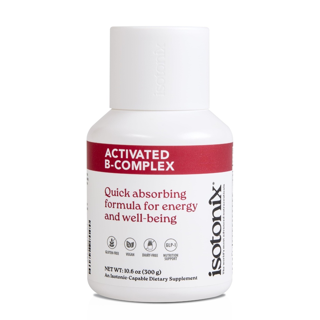 Isotonix Aktivasi Kompleks B - Vegan B Vitamin Suplemen Energi, Relief Stress, dan Kesehatan Sistem Gugup - Isotonic Drinkable Formula - 90