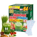Yamamoto Kotoh YAMAKAN menyantap Powder Superfood dengan prebiotic Fiber & Enzymes untuk Divalry, 30 vegetarian & Young Barley Grass Blend from Japan, Gut Health for Women & Men, 64 Packets