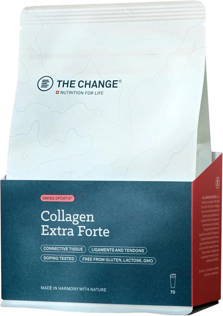 Collagen Extra Forte - Powder Collagen Hidrolyzed for Women & Men - Organic Protein untuk Mendukung Otot Sehat, Gabungan & Bone Power, Non-GMO, Laktosa dan Gluten Free 350g