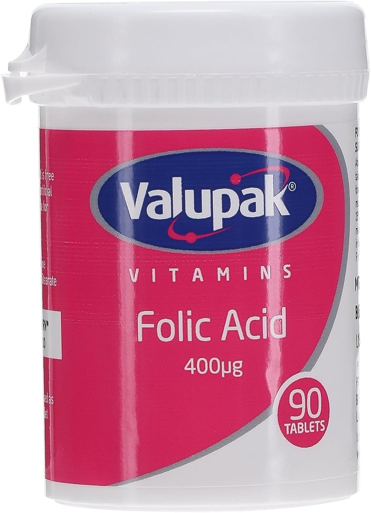 Valupak Vitamin Suplemen Acid Folic 400mg 90 tablet