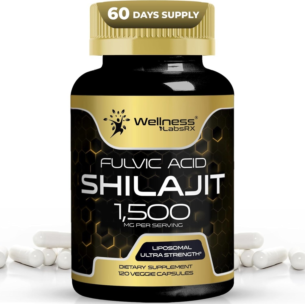 Himalaya Shilajit untuk Pria - 1500mg Shilajit Capsules untuk Pria, Pure Shilajeet untuk Perempuan dengan Penakluk Acid Tentu - Shilajet untuk Enhanced Energi dan Dukungan Imune - 120 Count (Paket 1)