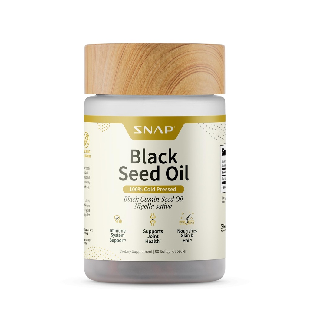Suplemen Katup Minyak Benih Hitam - 100% Dingin Menekan Organik Nigella Sativa - Menyediakan Kesehatan Imune, Detox, Kulit, Rambut, & Overall Wellness - 90 Softgels