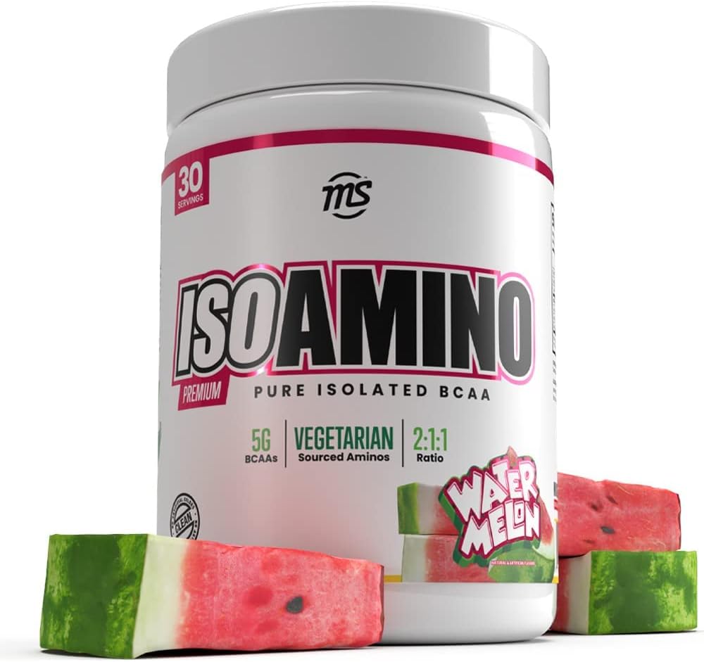 "Sports ISO Amino" - "Watermelon Pure BCAA Powder 270 Grams" - "Vegetarian Formula 2: 1: