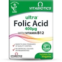 Vitabotics Ultra Folic Acid 400ug dengan Vitamin B12. 60 tablet