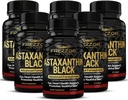 FREZZOR Astaxanthin Black dengan UAF1000 + Super Antioksidant, Support Heart, Eye & Brain Health, Anti- Aging Skincare & Cellular Protection, 12mg Astaxanthin per Serve, 360 Softgels, 6 Bulan Suppply