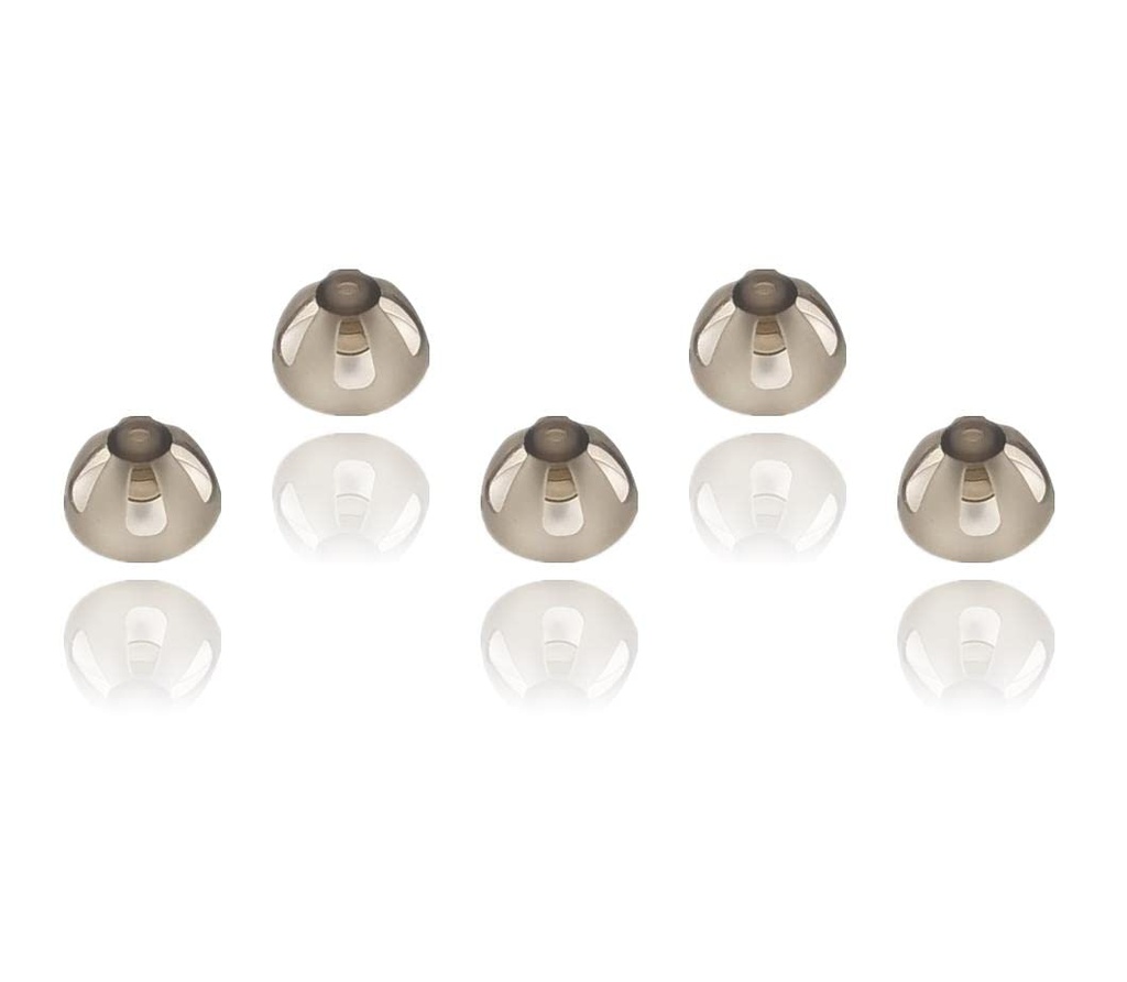 Kembalikan Yakin Fit Mendengar Aid Domes Smoky Gray Tips Telinga Comfortable untuk Open Fite BTE Sound Amplifier Kit Invisible 10mm (L x 5)