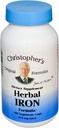 Christopher 's Original Formulas Herbal Iron Formula, Natural Iron Support, 450 mg, 100 Vegetarian Capsules