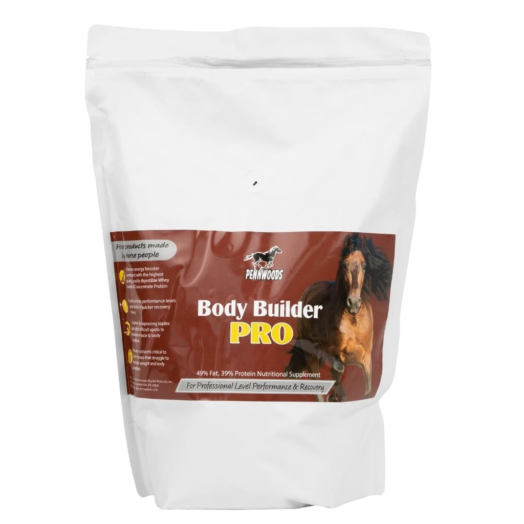 Pennwoods Body Builder Pro, Horse Wain Suplemen, Premium High Energy Booster, dengan Whey Isolate dan Konsentrat Protein, 4lb Bag