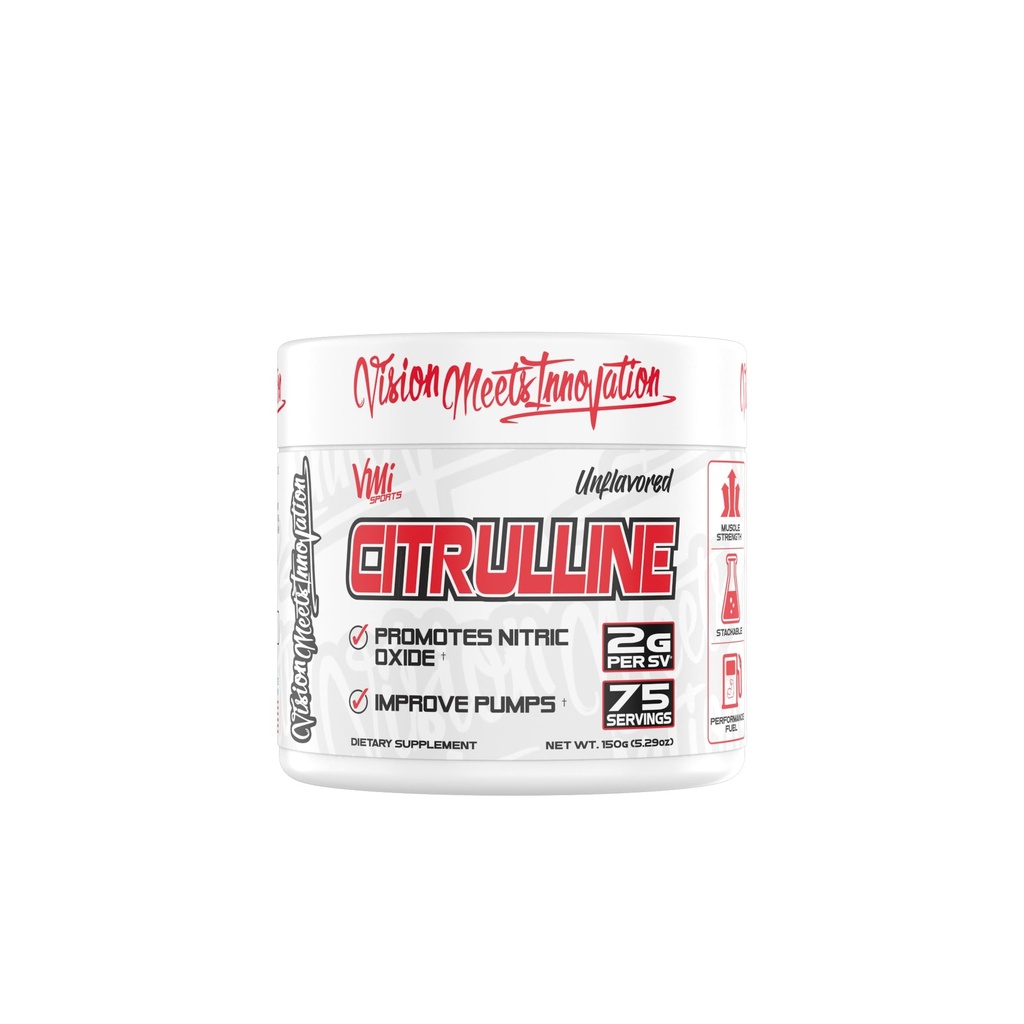 VMI Olahraga Citrulline Bubuk Unfeatored Pure L-Citrulline 124; Prementity Nitric Oxide Pumps Os124; 2 g per Serving - 75 Hamba