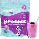 Perlindungan Anak-Anak Organifi - Dukungan kekebalan setiap hari untuk Anak-anak dengan Elderberry, Acerola Cherry dan Zinc - Berry Flavared Amunity Poader - Tanaman - berbasis, Vegan, dan Tanpa Gluten, Dairy atau Soy - 15 Pelayan