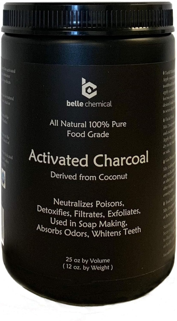Besar - Less- Mess Jar Coconut Aktivated Charcoal Powder - Bulk