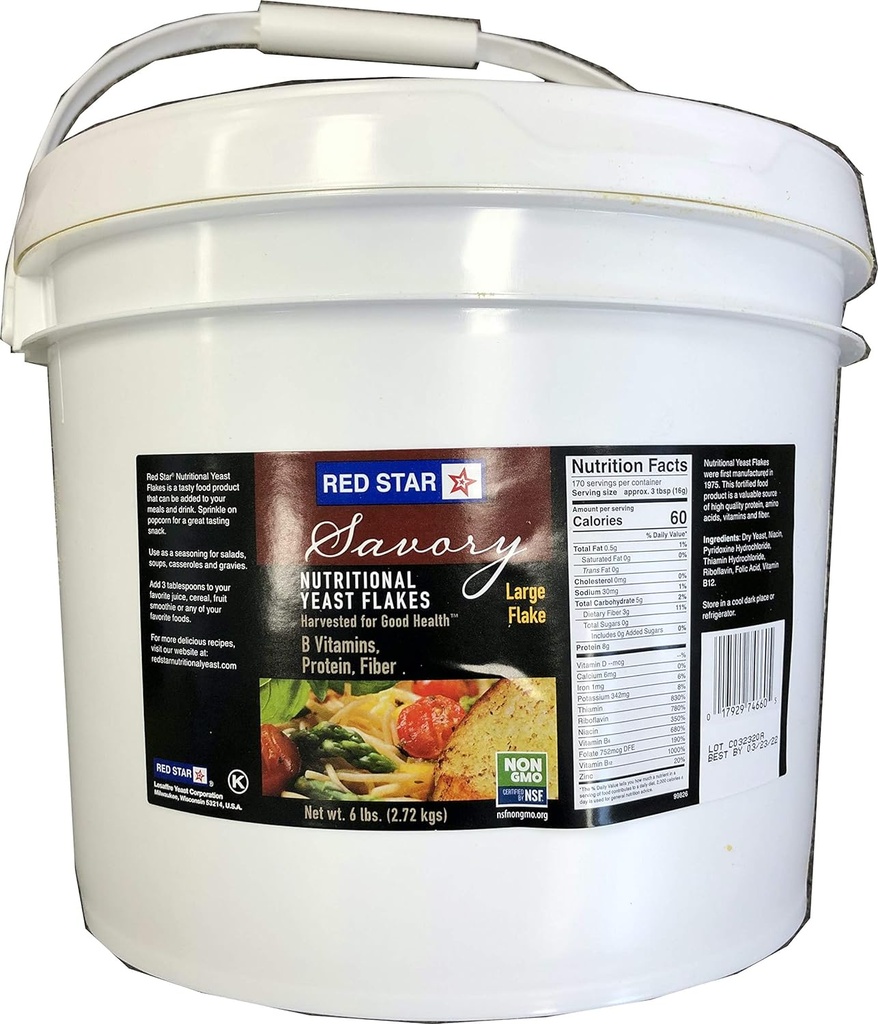 Nutrasi RED STAR Large Yeast Flake, 6 Pound