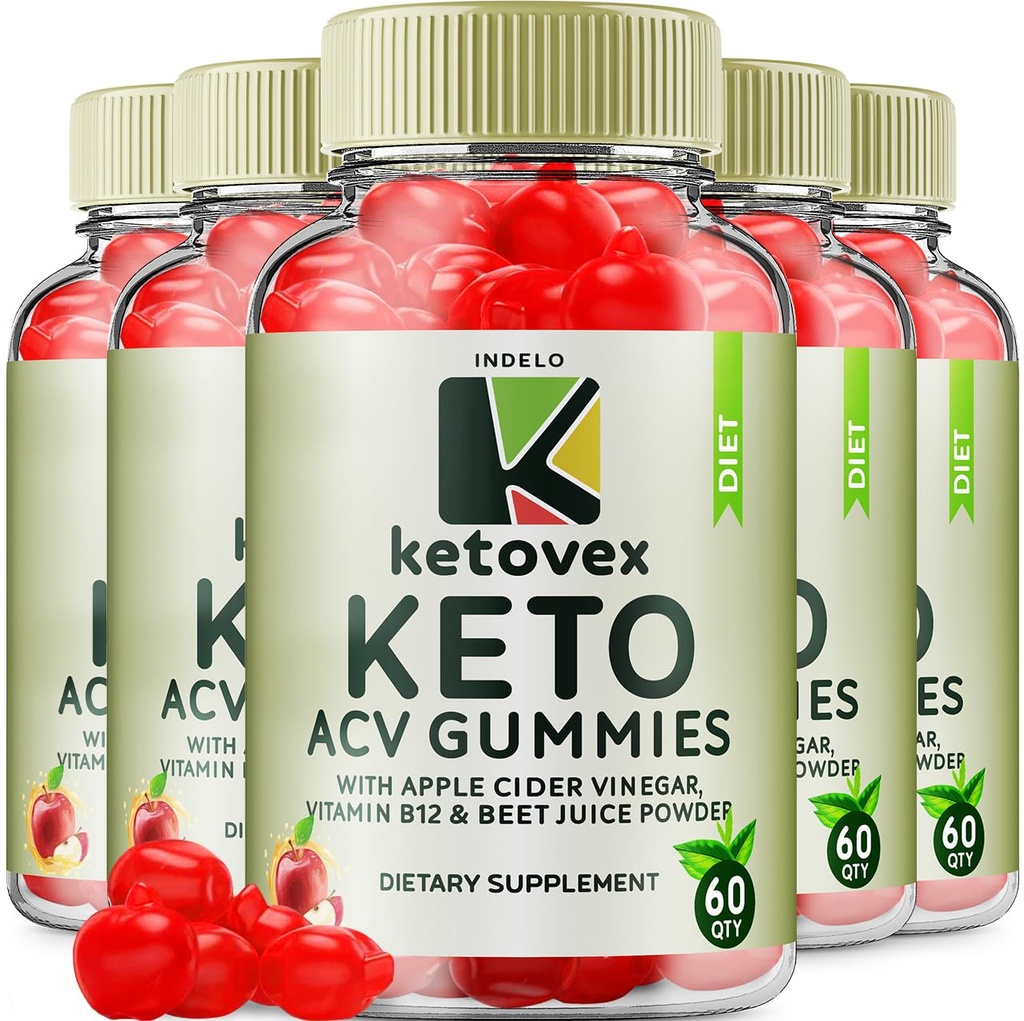 (5 Pack) Ketovex Keto BHB Gummies Lanjutan Formula, Ketovex BHB Woight Management ACV Revisi, Ketovex ACV Keto Vex BHB Gomisa Ketovex, Ketovex Gummies, B12 (300 Gummies)
