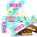 Chocolate Cookie Crispy Nick 's Bars, High Protein, Low Calories, Low Carb, Keto Friendly Snacks No Sugar (Multipack 12 bar x 50g), Crispy Cookie Tastes
