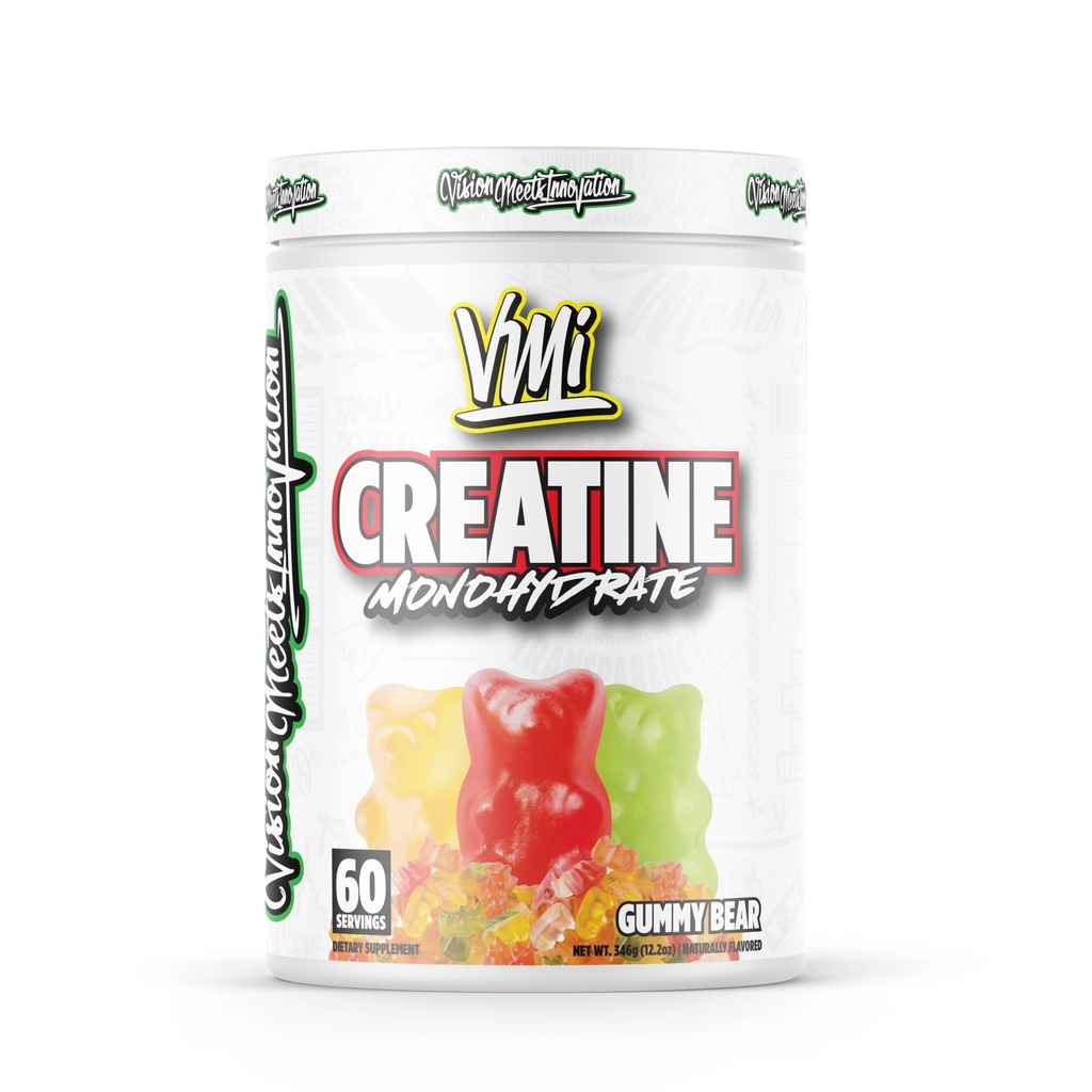 VMI Sportine Creatine Monohydrate Powder Mass - Strol- Power 14; 5 Grams per Serving (60 Servings, Gummy Bear)