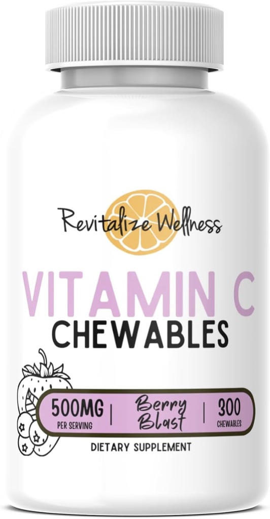 Vitamin C Chewables 126; 500 mg Vitamin C sebagai Actibic Acid per Serving 126; Berry Blast Flavor 124; 60