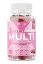 UKU Teen Girl Multivitamin Gummies - Vitamin A, B12, C, D3, E, Biotin & Zinc - Sugar-Free Vegetarian Sugar- Free Vegetarian Sukin, Energy, Immune & Bone Health - Cherry Flavor - 60 Count