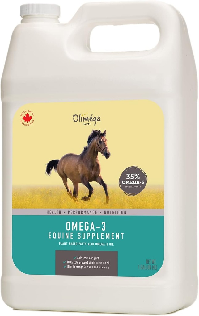 1Gallon oleh Olimega Farm 124; Tinggi di Omega- 3 & Vitamin E 124; Dukungan untuk Joints Heally, Coat & Skin 124; Pure & Cold Menekan 124; Dukungan Bersama 124; Dibuat di Kanada 1244; Non - GMO