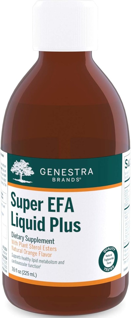 Genestra Brands Super EFA Liquid Plus 124; Esent Acid Formula Gendut dengan Tanaman Sterns 124; 7.6 kaki.