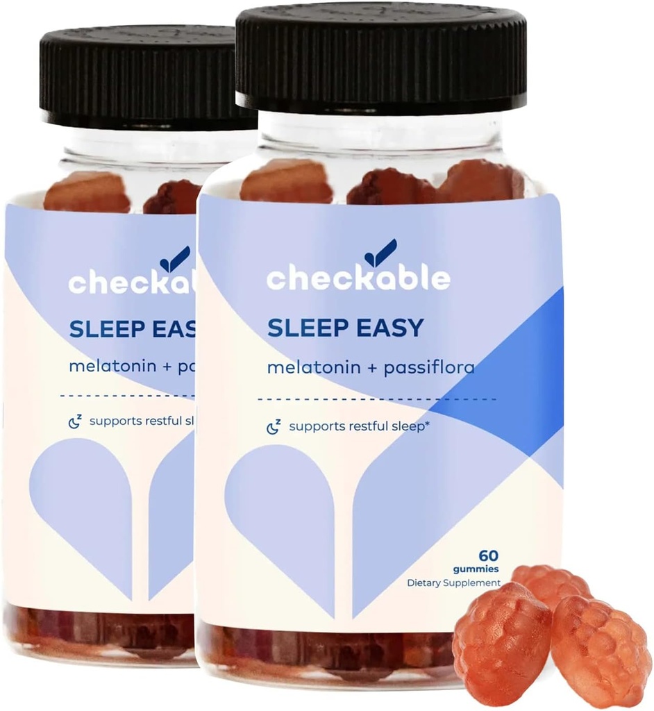 Chevable ® Melonatin Gummy - 120 Count - Melonatin, Passiflora, dan Vitamin B6 - Gluten Fee, Vegan, dan Non-GMO