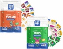NATpat FocusPatch (1 Pack) dan ZenPatch (1 Pack) Bundle - 24 Focus Enhancing Stickers dan 24 Calm Enhancing Stickers - Chemical Free, Natural Relief for Focus and Mood Support