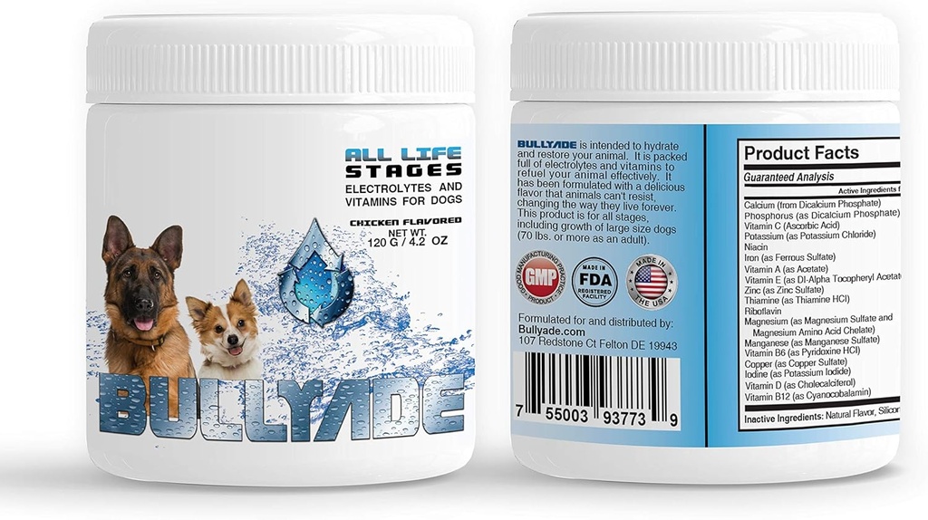 Tambahan Anjing Alam dengan 18 Vitamin & Mineral. Campuran air atau makanan. (Ayam)