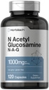 Horbaach N-Acetyl Glucosamin 1000 mg 124; 120 Capsules 12.4; N-A-G Supplemen Pill: 124; Non- GMO & Gluten Bebas