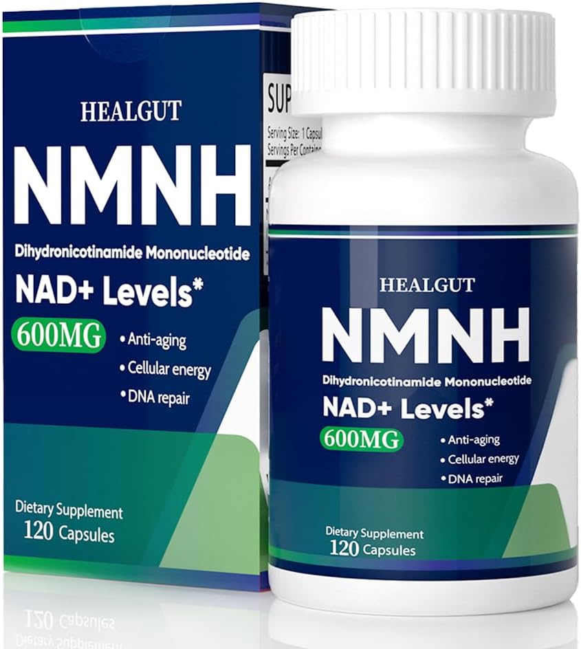 Dukungan NMNH Alternatif NAD +: 600mg NMNH Suplemen, 120 NMNHH Kapsul