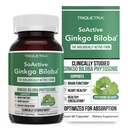 SoActive Ginkgo Biloba dengan Ginkgo Select ® Phyttoome 124; Clinically Studied Absorpsi untuk Brain, Heart & Memory Dukungan - 180 mg - Membantu Mempertahankan Circulation & Cognitive Health (60 Capsules)