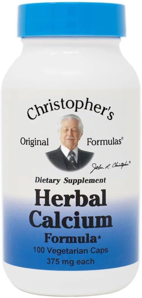 Christopher 's Original Formulas Herbal Calcium, Natural Bone Support, 100 Caps, Pack of 1