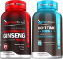 Red Panax Ginseng 1500mg - Potency Tinggi Ginseng for Energy, Performance & Imune Dukungan untuk Pria & Women - Night Time Weight Wlifment dengan Melonalin untuk Mendukung Tidur & Metabolisme