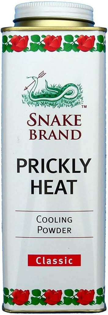 Snake Brand Prickly Heat Cooling Powder for Everyday Use - Anti- Chafing, Heat Rash Relief, Classic Original Scent (9.9 Oz / 280g)