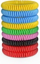 12 Pack Mosquito Bracelets, Mosquito Bands for Dewata and Kid with Individually Wrapped & DEET Free, Natural and Waterproof Wristops Citronella Bracelets for Camping Hiking