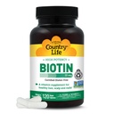 Country High Potency Biotin 10mg - Vegan & Gluten- Free Biotin Suplemen untuk Skin & Nails, Energy Metabolisme - Biotin 1000mcg Capsules