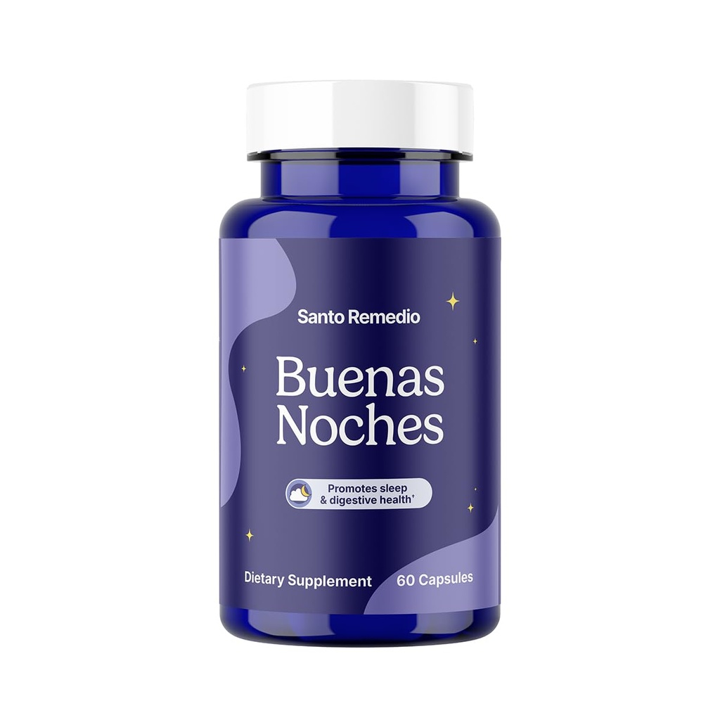 Santo Remedio Buenas Noches, Promotes Sleep, Support Digetsy Health, Contains Zylaria ®, DE111 ® (Progration), Melonalin