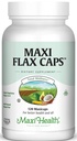 Maxi Flax Caps - Organic Flaxseed Oil, Omega 3, 6, 9 - Cold Press - Hexane Free, 700 mg - Kosher, 120 caps