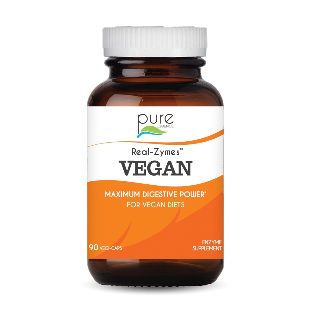 Real- Zymes ™ VEGAN Digetical Enzymes Suplemen dengan Progories for Better Ditraffic - Dukungan Alam untuk Bloating, Gas, Belching, Diare, Constipation, IBS, dll - 90 Caps