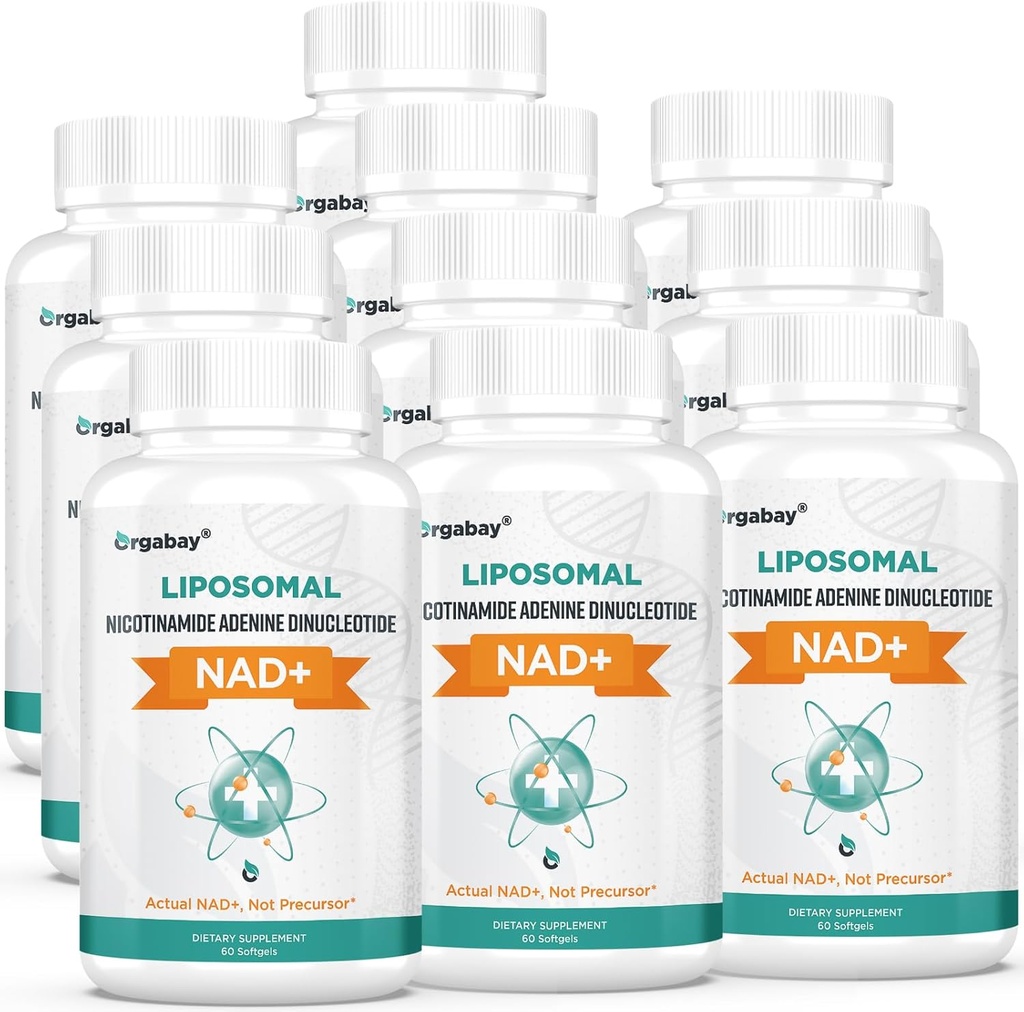 Organbasi Lipomal NAD + Suplemen 500 mg, Absorpsi Tinggi, Boost NAD + dengan TMG 250 mg, Actual NAD Plus More Efisien Dari Nicotinamide Riboside, Dukungan Energi Cellular, Anging sehat 124; 600 Softgeels