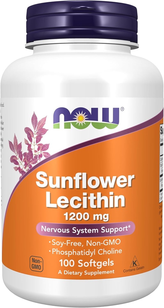 NOW FOODS Sunflower Lecthin 1200MG, 100 Count