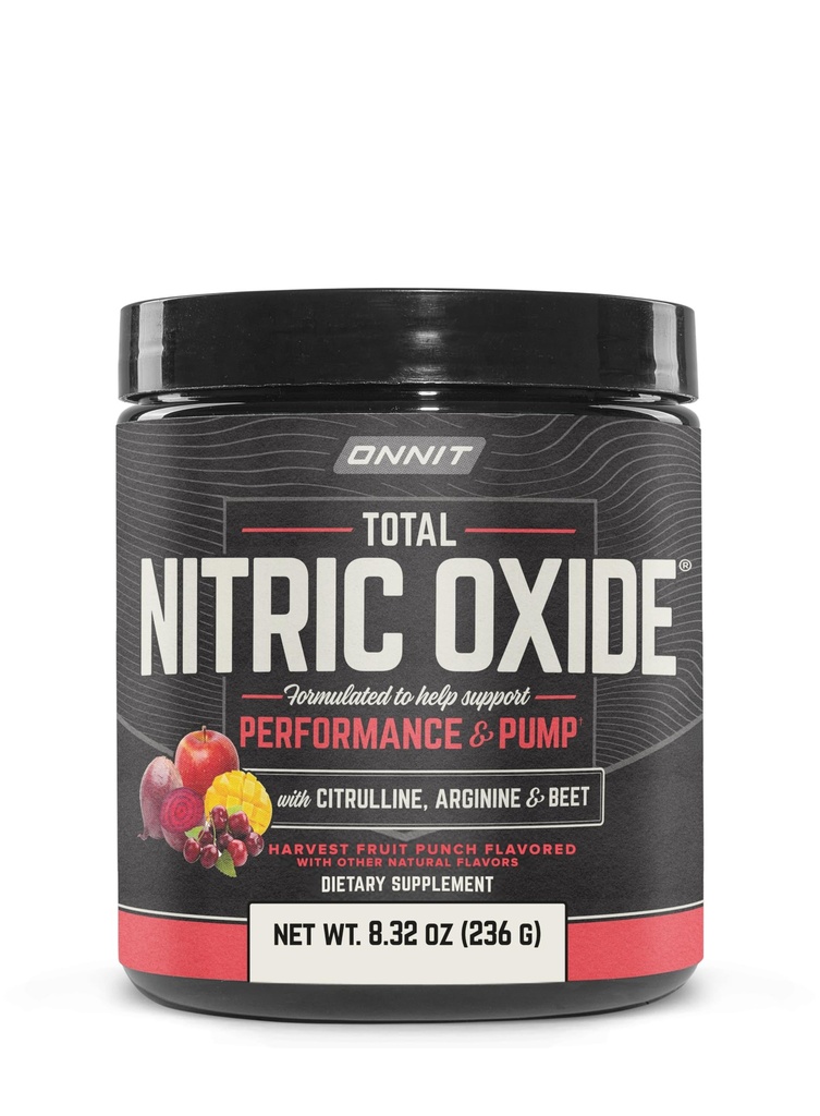 ONIT Total Nitric Oxide Exercise Performance Powder, IGEN ™ NON-GMO Tested, Fruit Punch Flavor, Caffeine- Free Dietary Suppplemen untuk Mendukung Pertumbuhan Otot dengan Nitrat NO3- T Arginine, 20 Pegawai